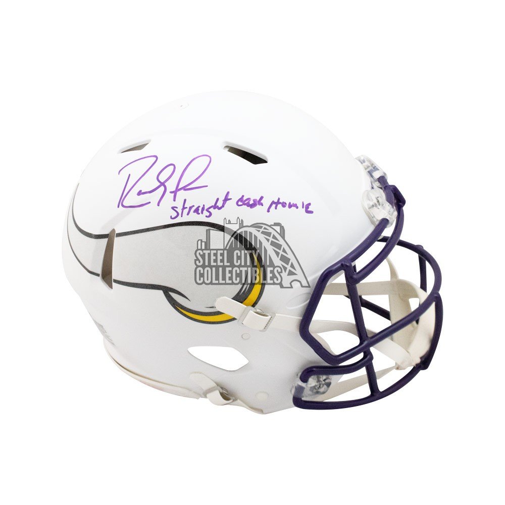 Patriots Randy Moss Straight Cash Homie Signed Speed Flex Full Size Helmet  BAS