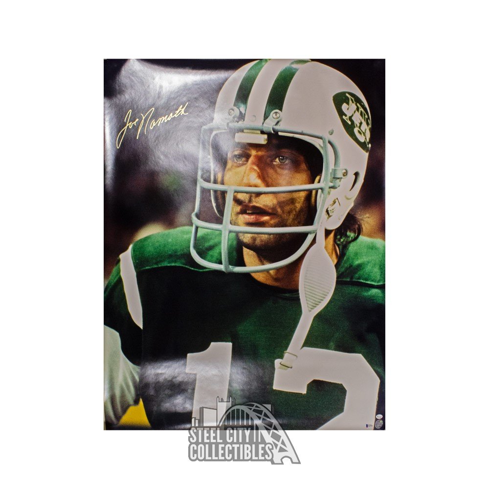 Joe Namath Autographed New York Jets 30x39 Poster - PSA/DNA COA