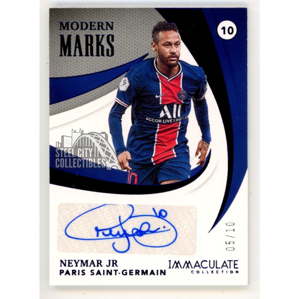 Neymar Jr 2021 Panini Immaculate Modern Marks Autograph Card 05/10 ...