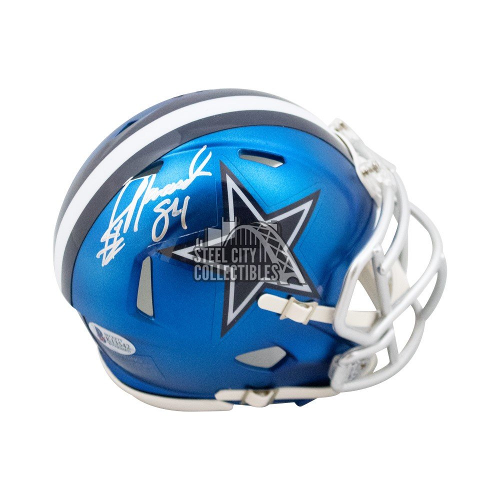 Jay Novacek Autographed Dallas Cowboys Blaze Mini Football Helmet - BAS COA