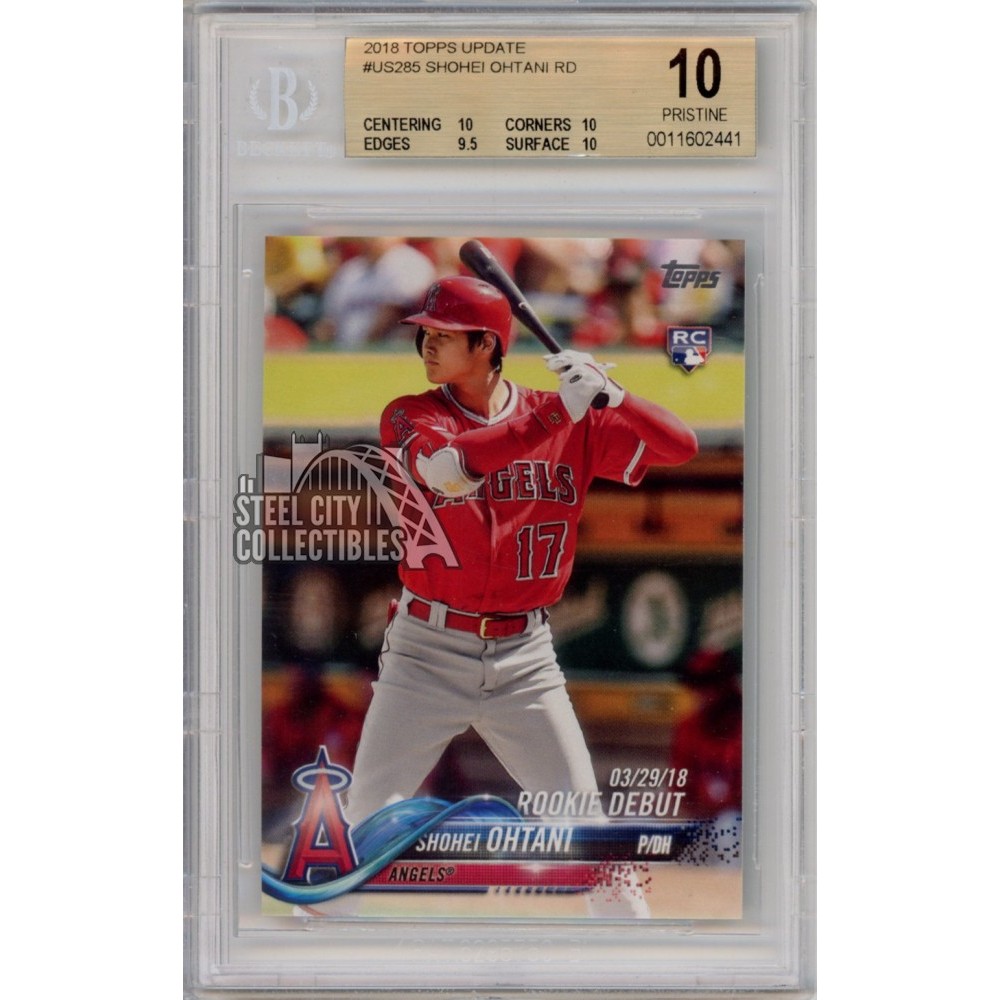 Shohei Ohtani 2018 Topps Update Rookie Debut Rookie Card #US285 BGS 10  PRISTINE | Steel City Collectibles