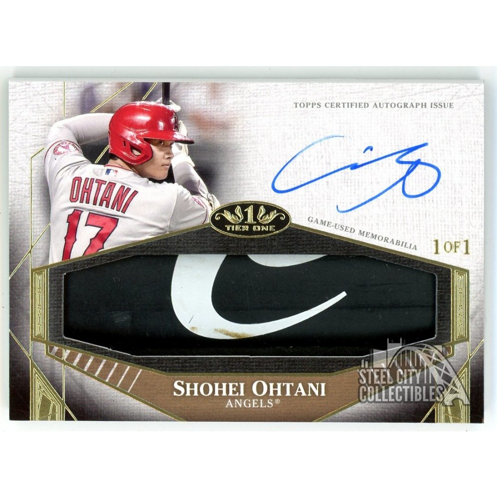 Shohei Ohtani 2022 Topps Tier One Autograph Bat Barrell Relic Card 1/1