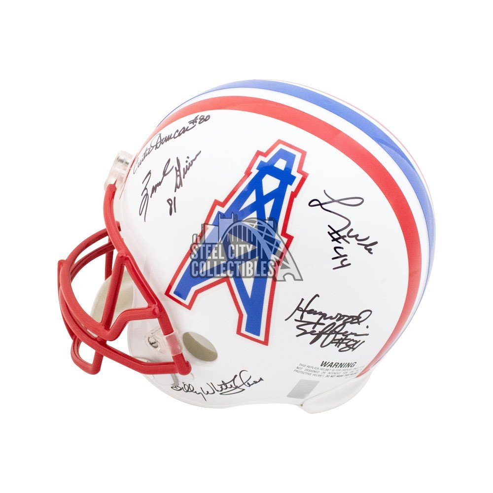 Shop Warren Moon Autographed Houston Oilers Full Size Light Blue