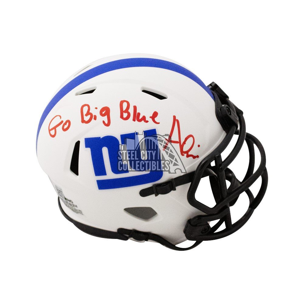 Azeez Ojulari Autographed New York Giants Lunar Eclipse Mini Football  Helmet - BAS (Black Ink)