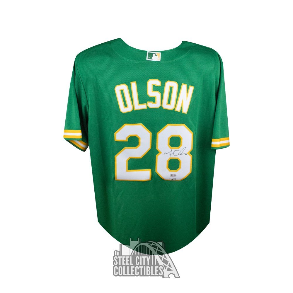 Matt Olson MLB Authenticated and Autographed Home Jersey - Size 44
