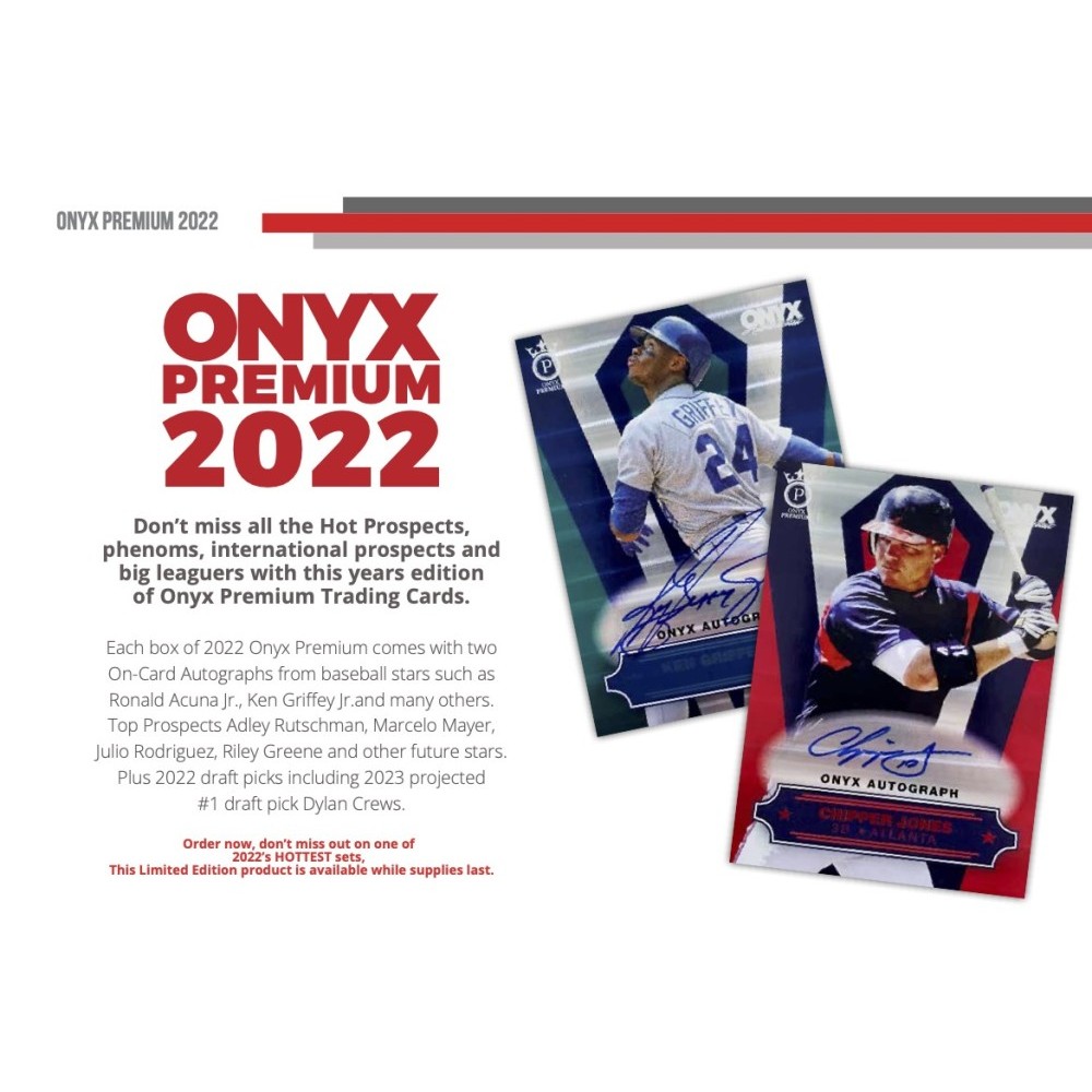 2022 Onyx Premium Baseball Collection Box