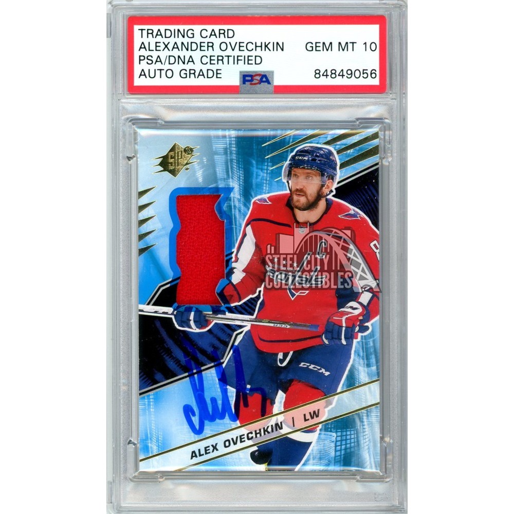 Alexander Ovechkin 2011-12 Upper Deck SPX Autograph Dual Jersey Card #WM-AO  PSA/DNA