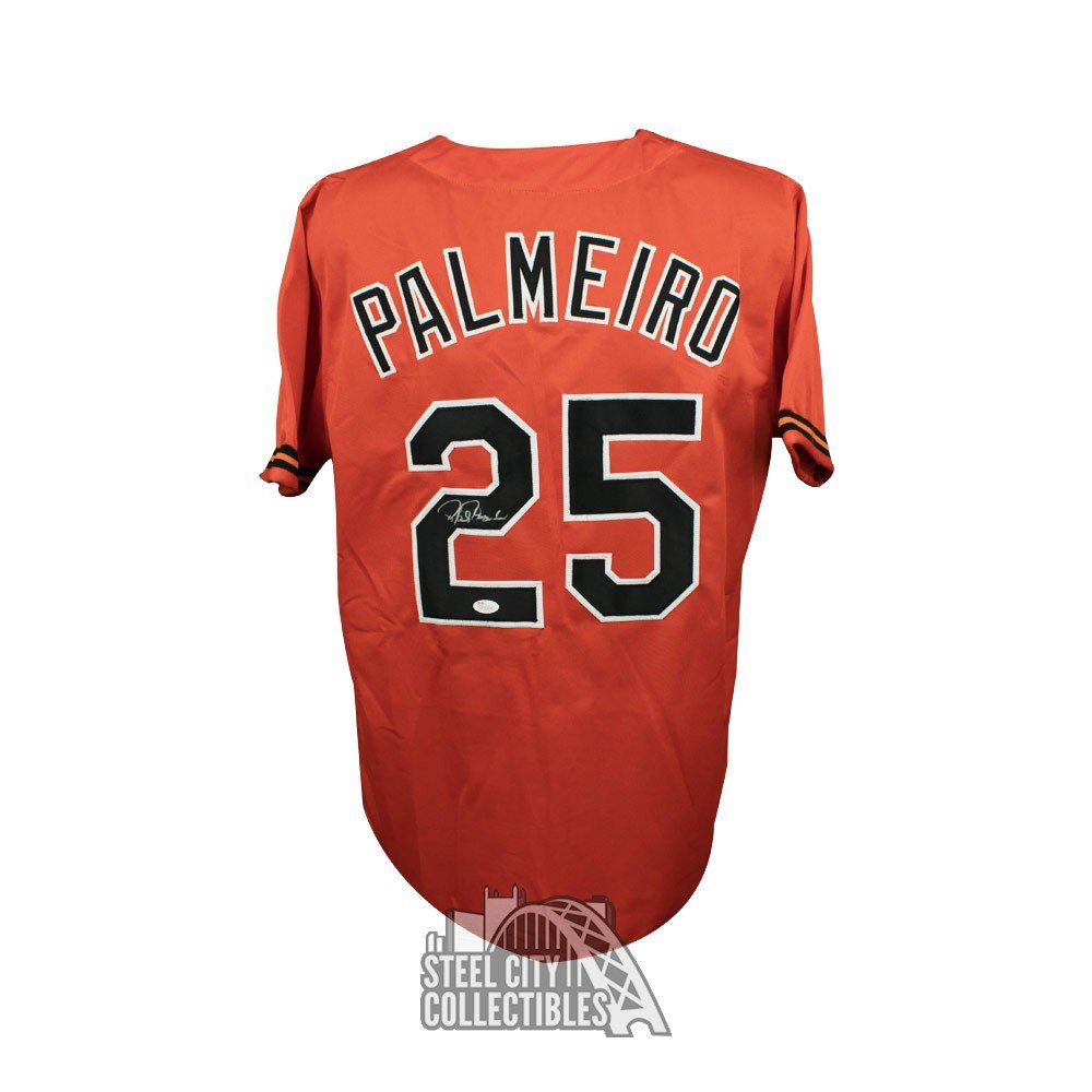 Friendly Confines Rafael Palmeiro Signed Baltimore Orioles Custom Style Jersey (Beckert Hologram)