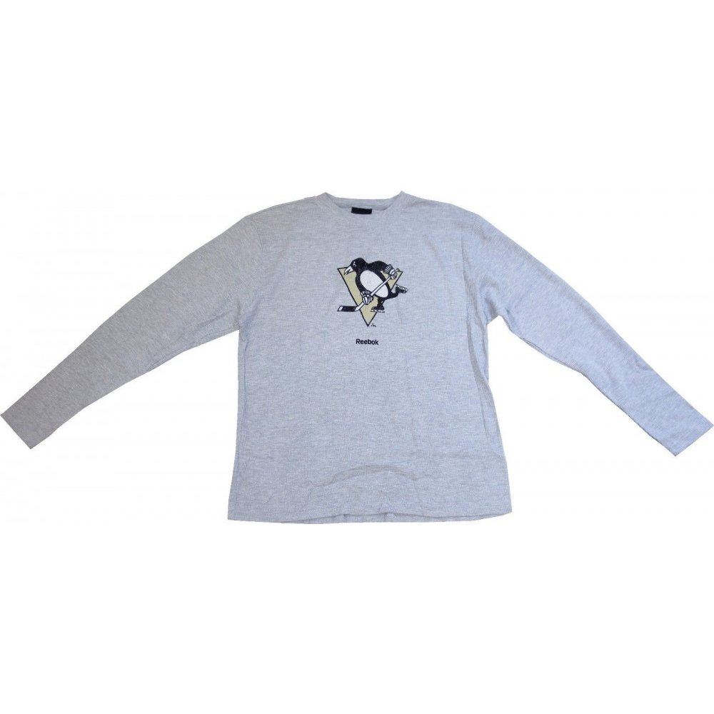 Pittsburgh Penguins Reebok NHL Center Ice Gray Thermal Shirt