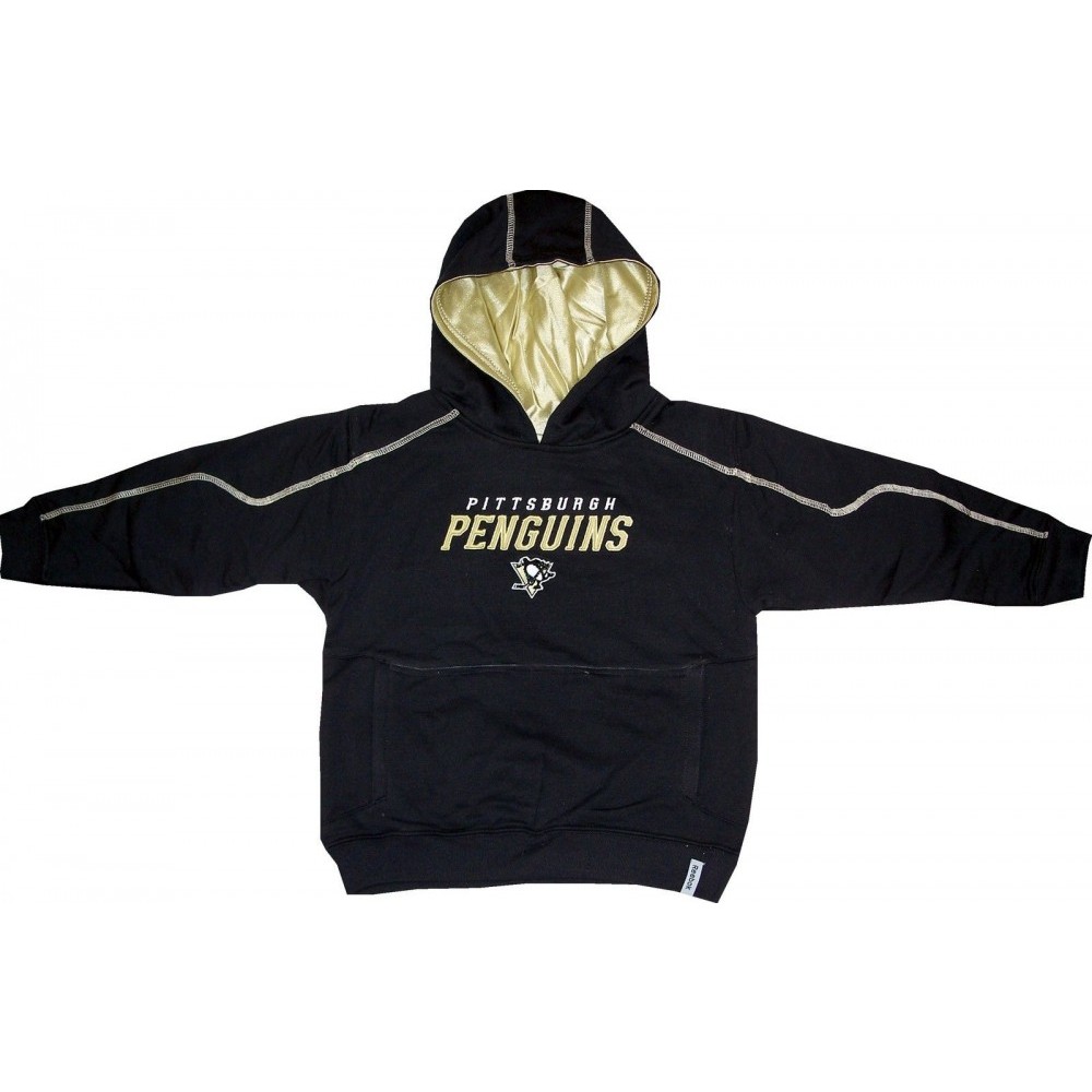 Vintage Pittsburgh Penguins Hoodie Black Pullover Sweatshirt 