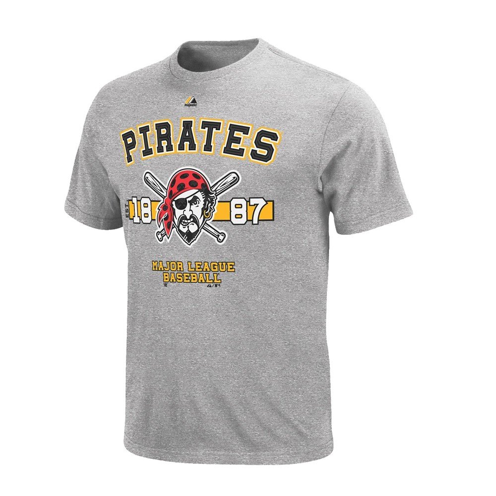 Pittsburgh Pirates Majestic MLB 1887 Opening Series Gray T-Shirt