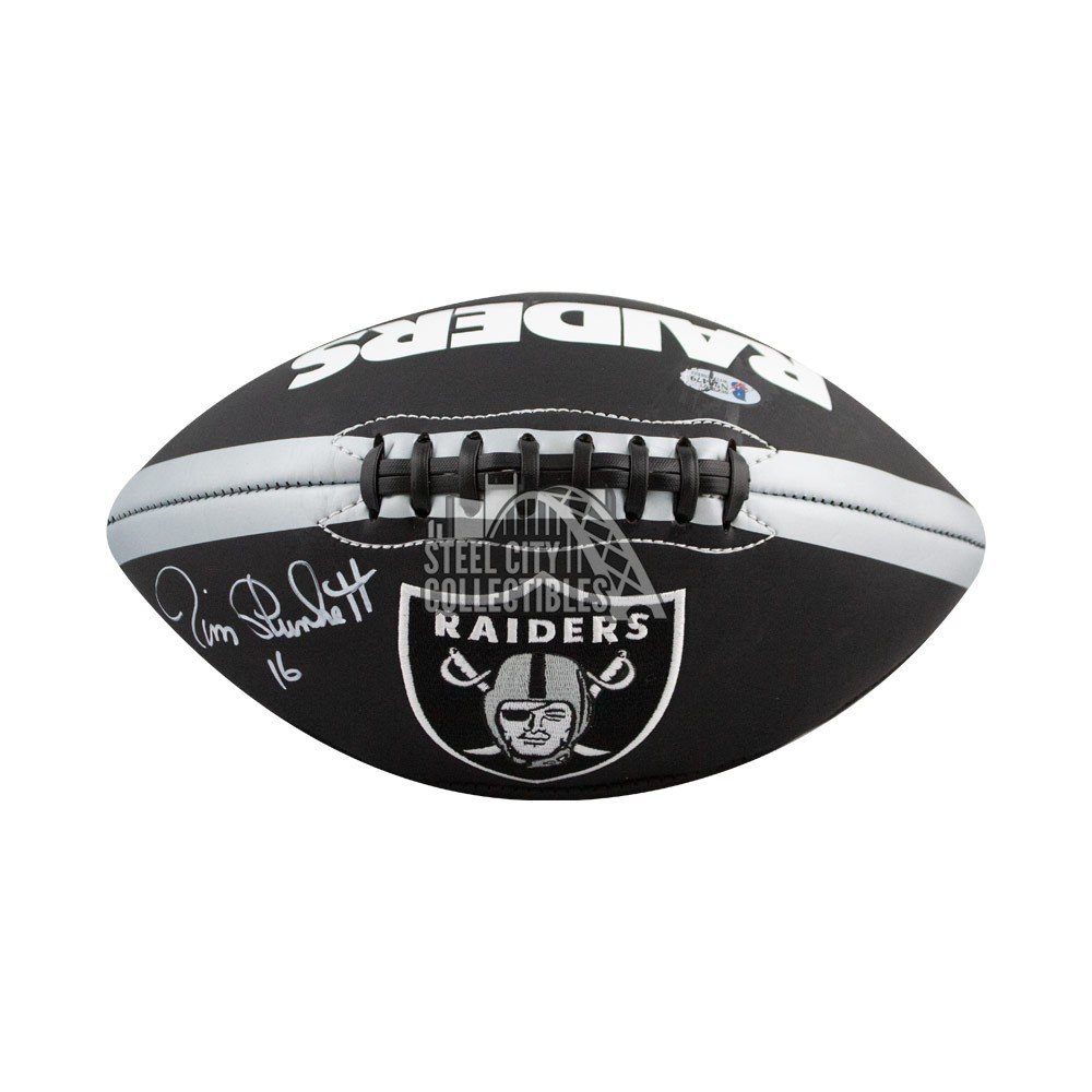 Jim Plunkett Autographed Oakland Raiders Blaze Mini Football