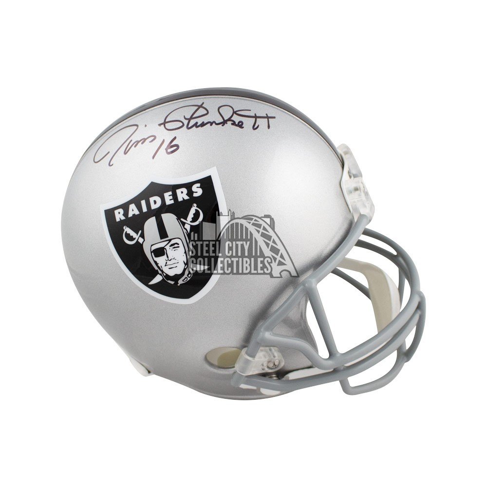 Jim Plunkett Signed Autographed Custom Oakland Raiders Custom F/S Helmet JSA