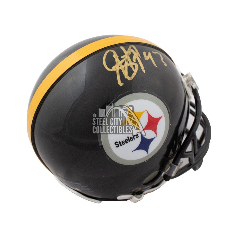 troy polamalu signed mini helmet