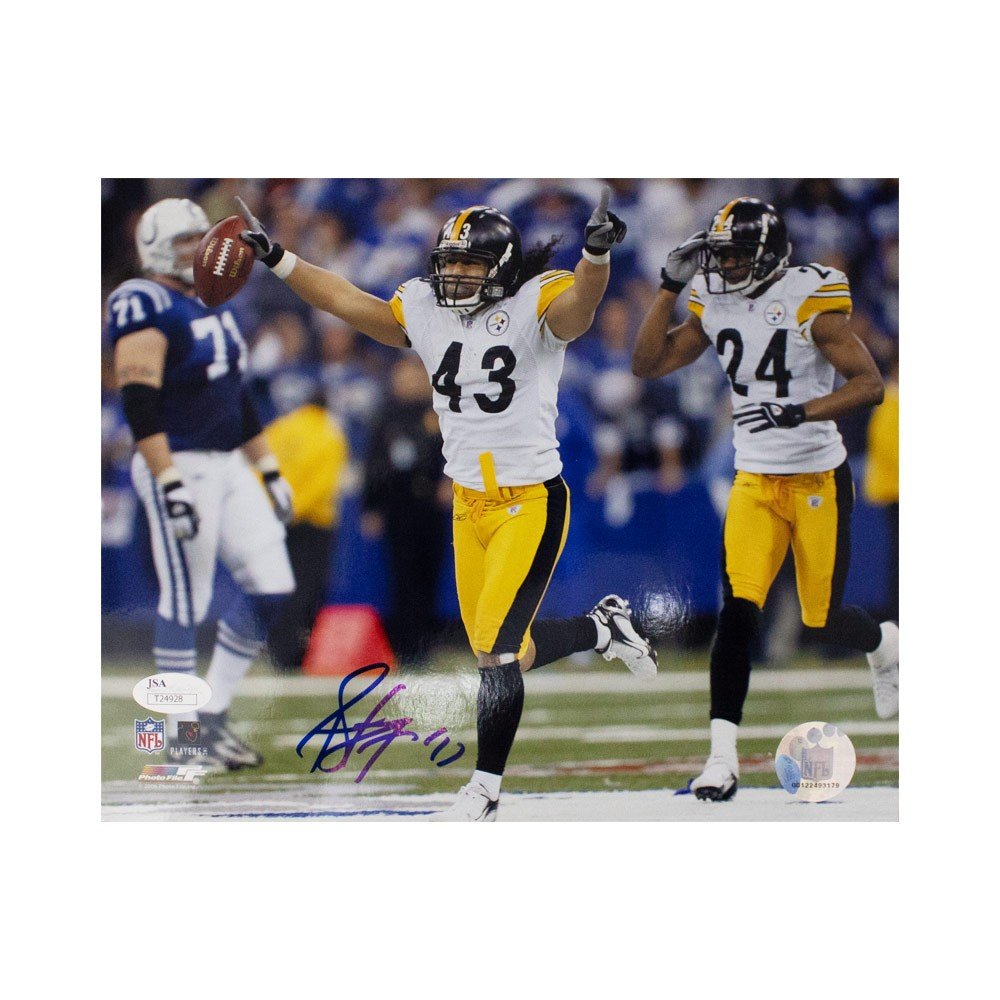 Troy Polamalu Arm Up Unsigned 8x10 Photo