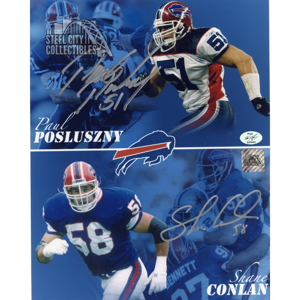 Paul Posluszny and Shane Conlan Autographed Buffalo Bills 8x10 Photo - SCC  COA