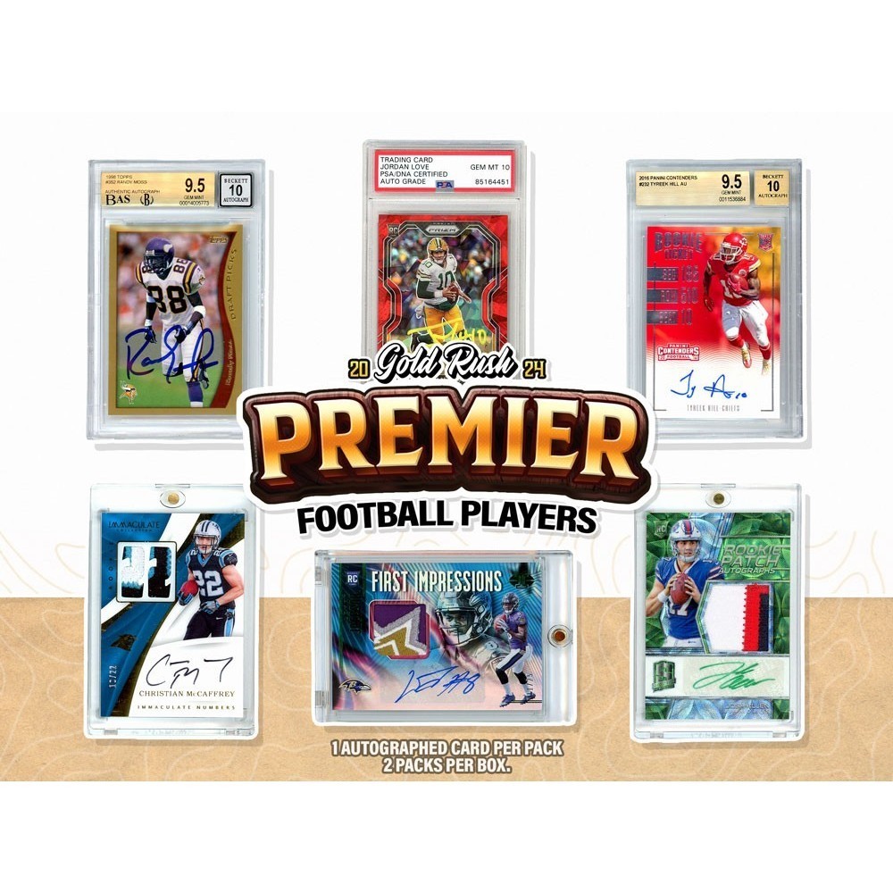 2024 Gold Rush Premier Football Players 6Box Case Random Card Group