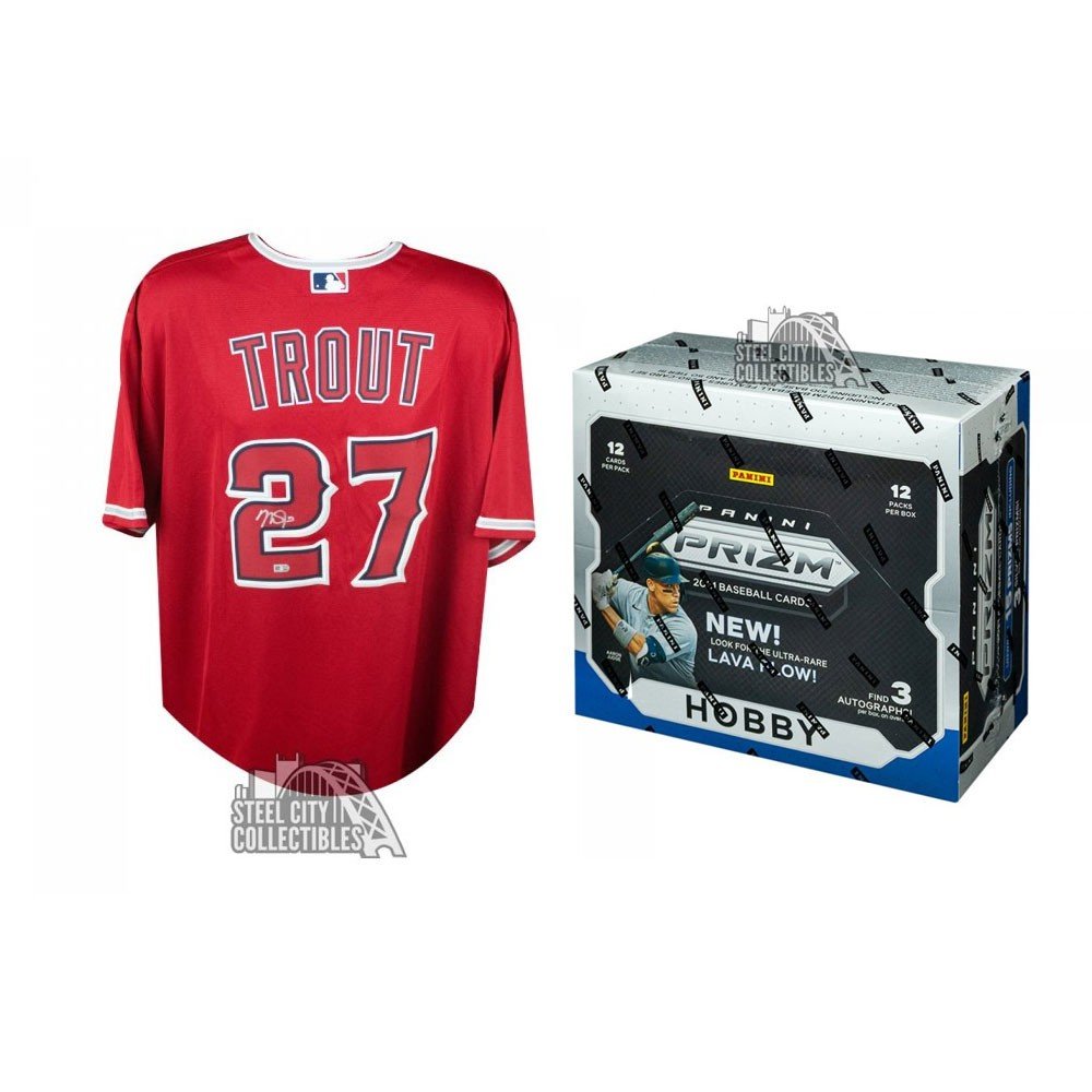 MIKE TROUT Autographed Los Angeles Angels Nike Jersey With 