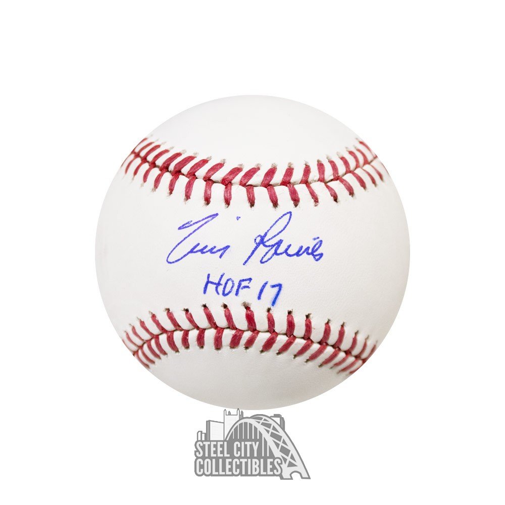 TIM RAINES SIGNED OFFICIAL MLB HOF LOGO BASEBALL W/ HOF - JSA