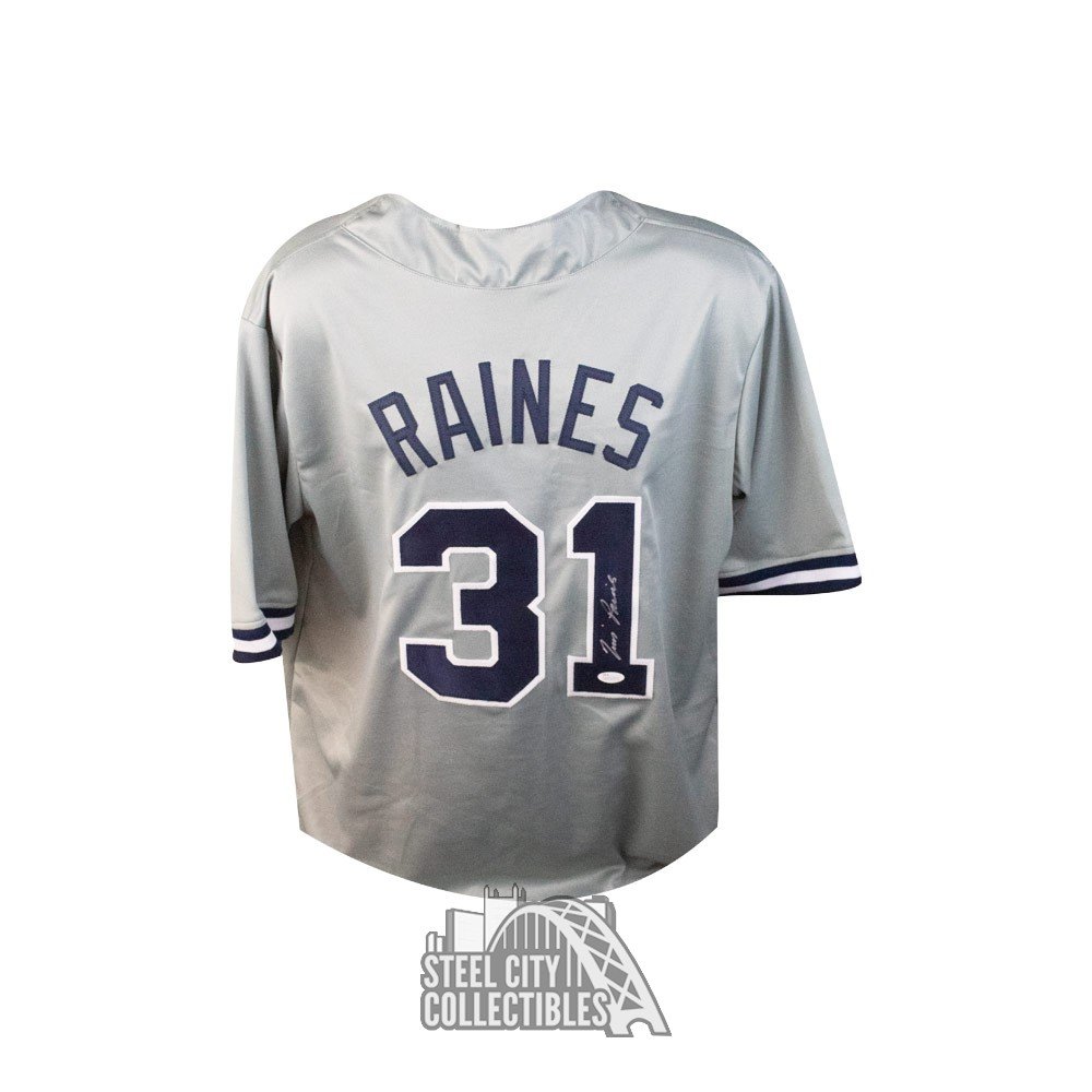 Tim Raines Signed New York Grey Baseball Jersey (JSA)
