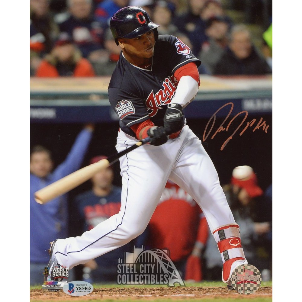 Jose Ramirez Autographed Cleveland Indians 8x10 Photo - BAS COA (White Ink)