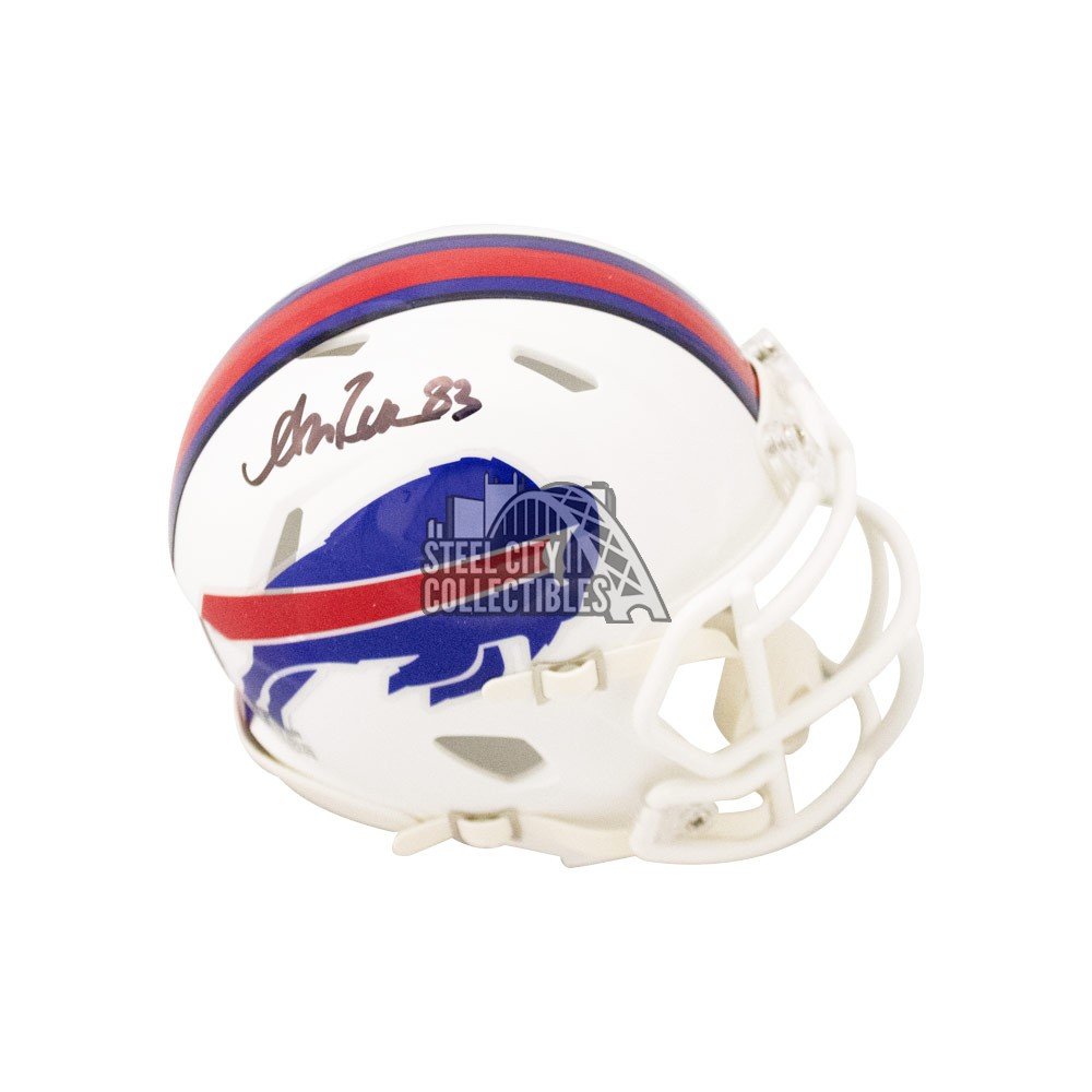 Andre Reed Signed Buffalo Bills Speed Mini Replica White Football Helm — RSA