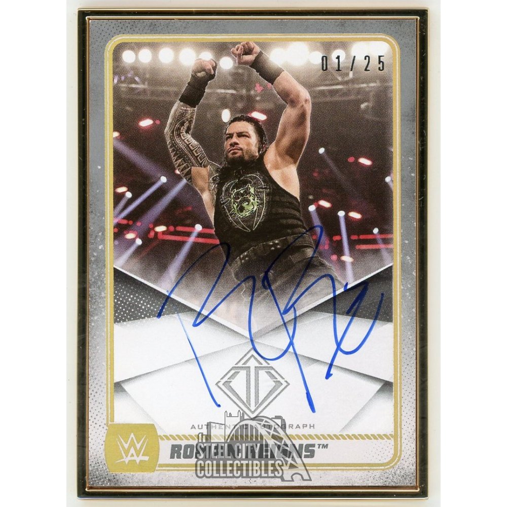 Roman Reigns 2020 Topps Transcendent WWE Autographed Card /25