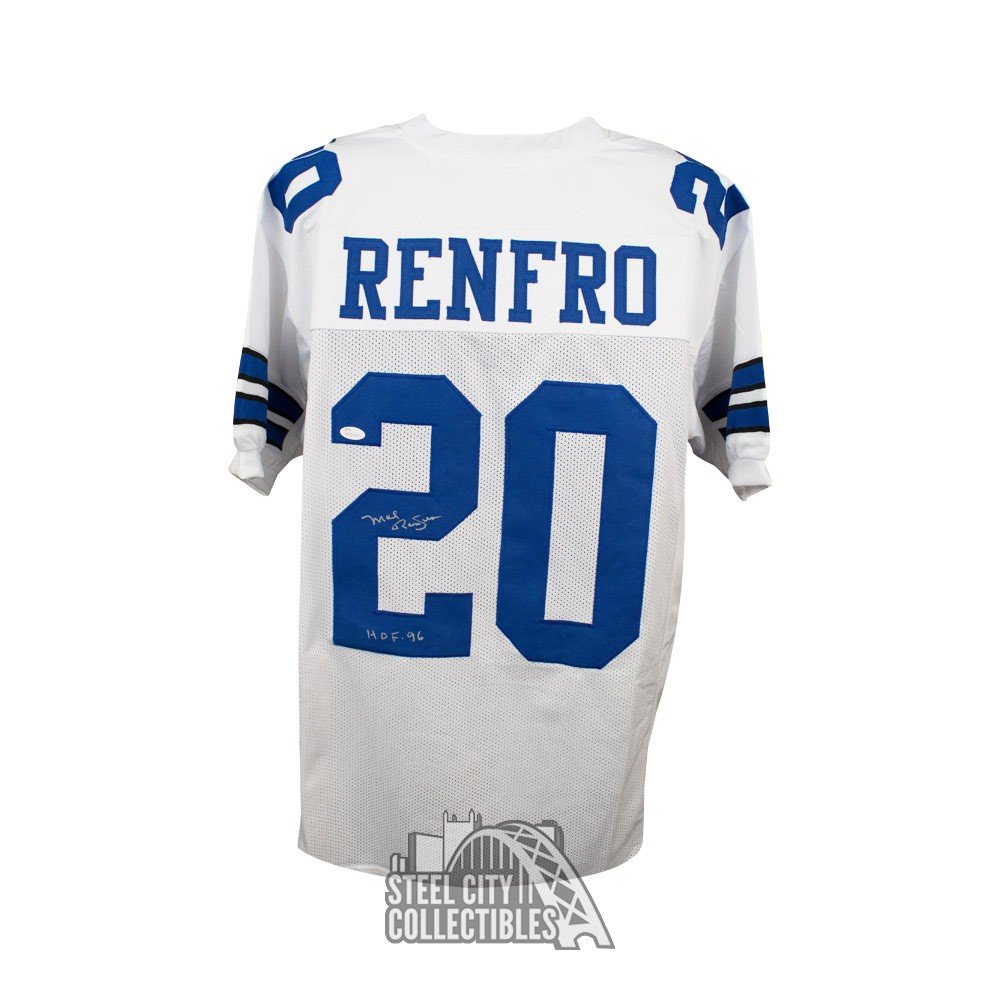 Mel Renfro HOF Autographed Dallas Custom White Football Jersey JSA Basic