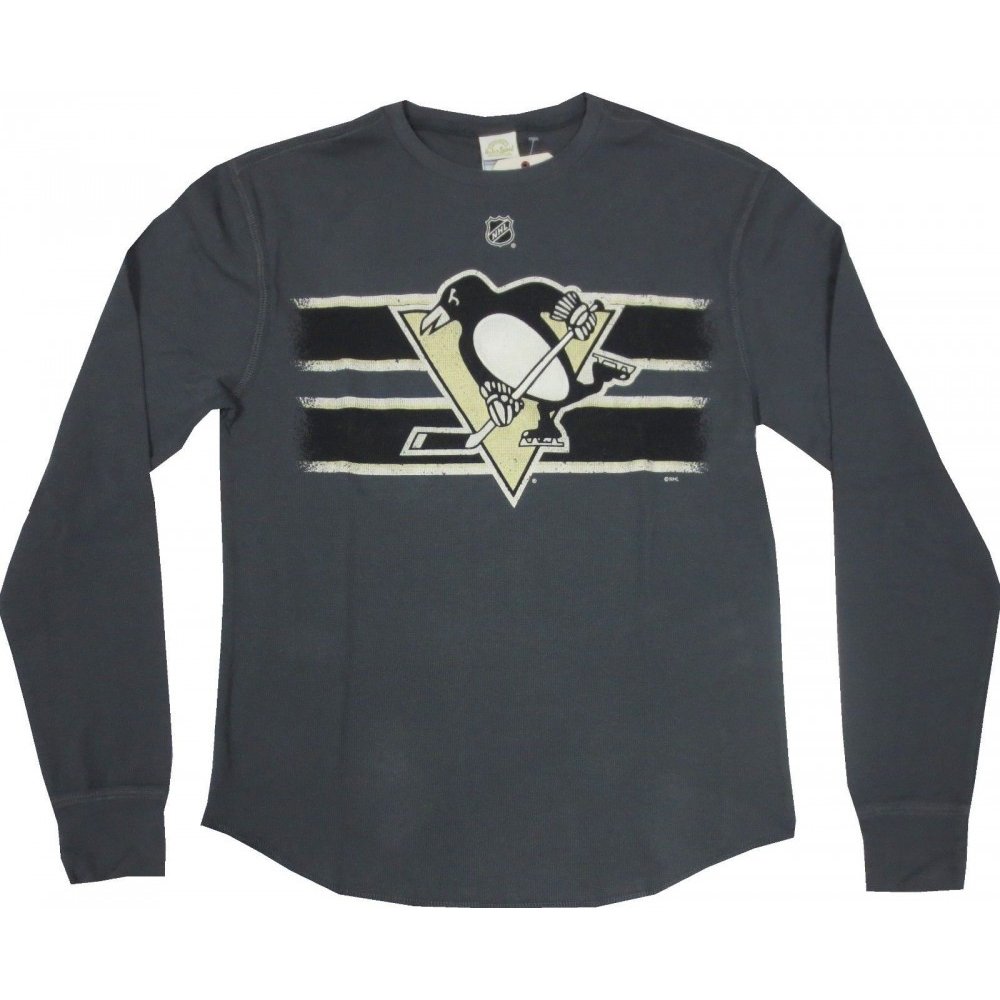Pittsburgh Penguins NHL Reebok Retro Sport Gray Thermal Shirt | Steel ...