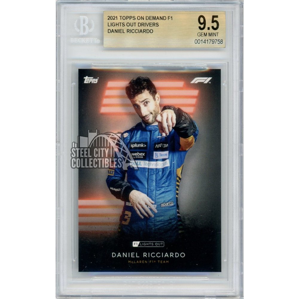 Daniel Ricciardo 2021 Topps Formula 1 F1 Lights Out Drivers BGS 9.5 Gem ...