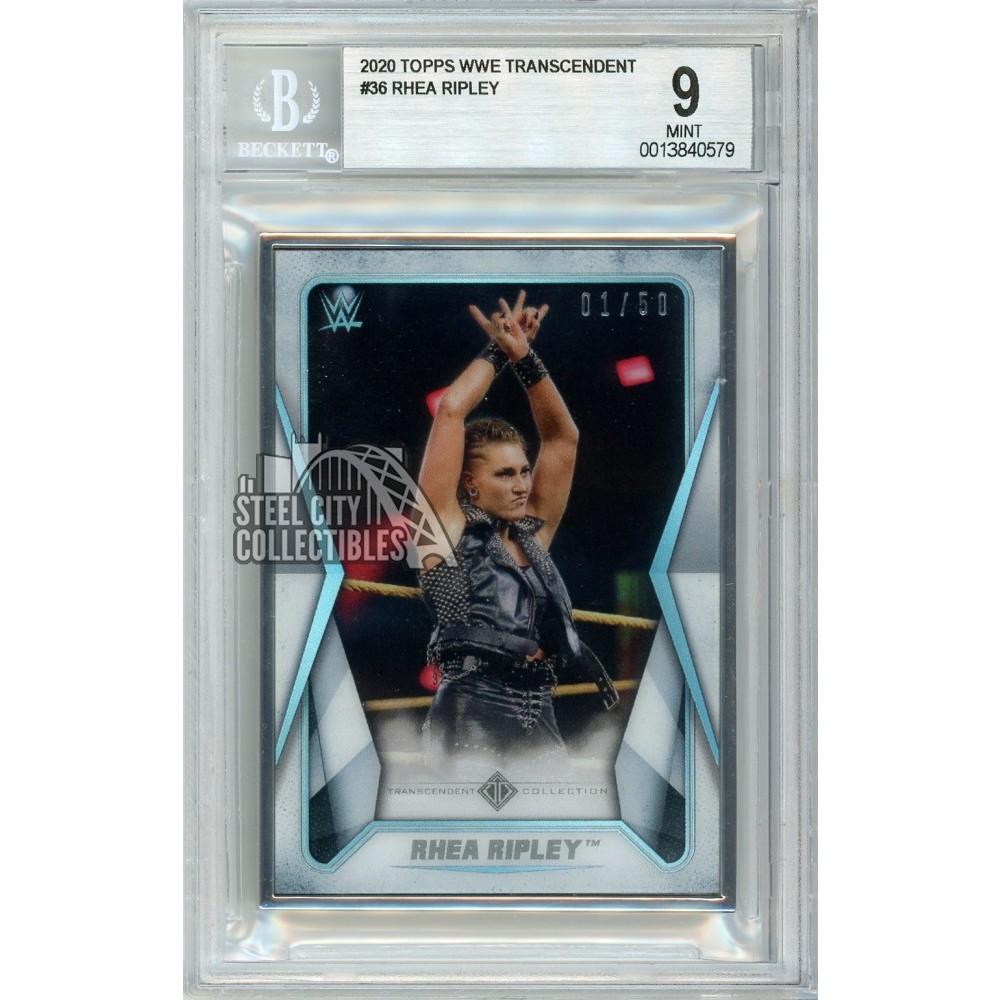 Rhea Ripley 2020 Topps Transcendent WWE Collection Card #36 01/50 BGS 9 ...