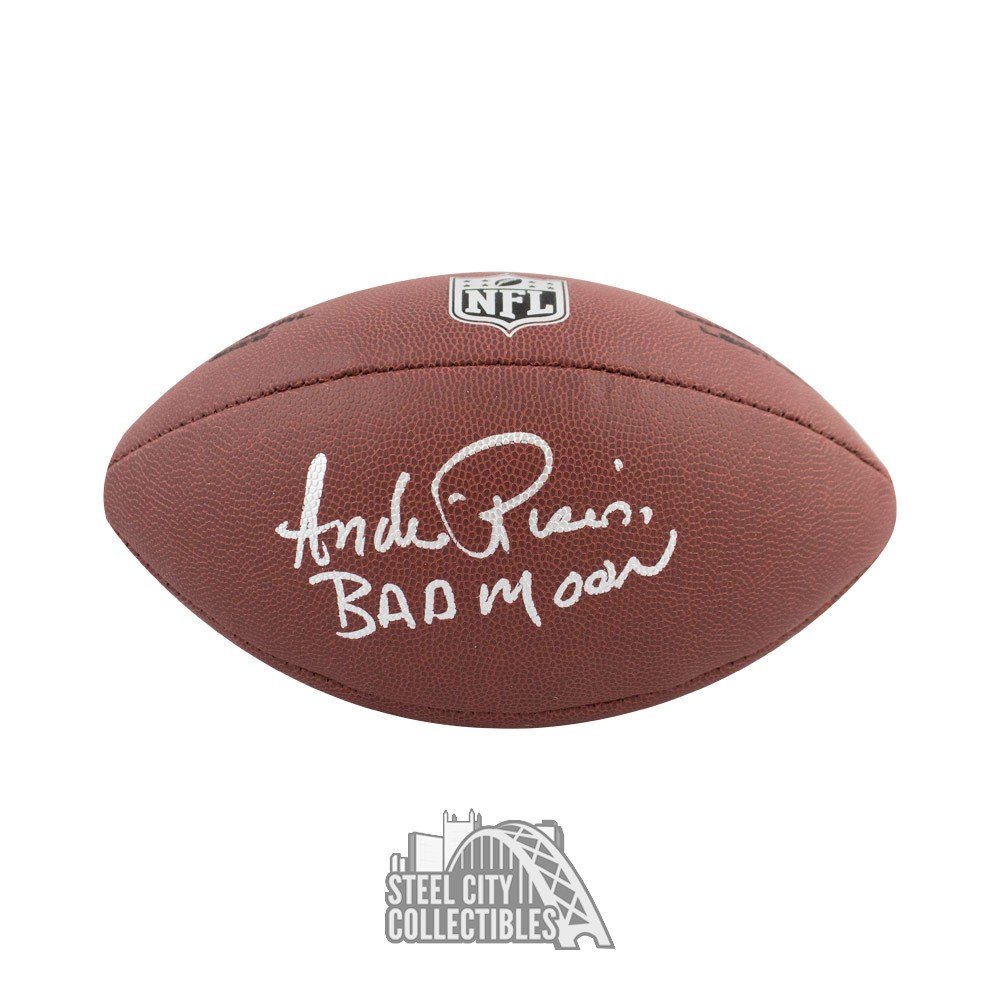 Andre Rison Badmoon Autographed Football - BAS COA