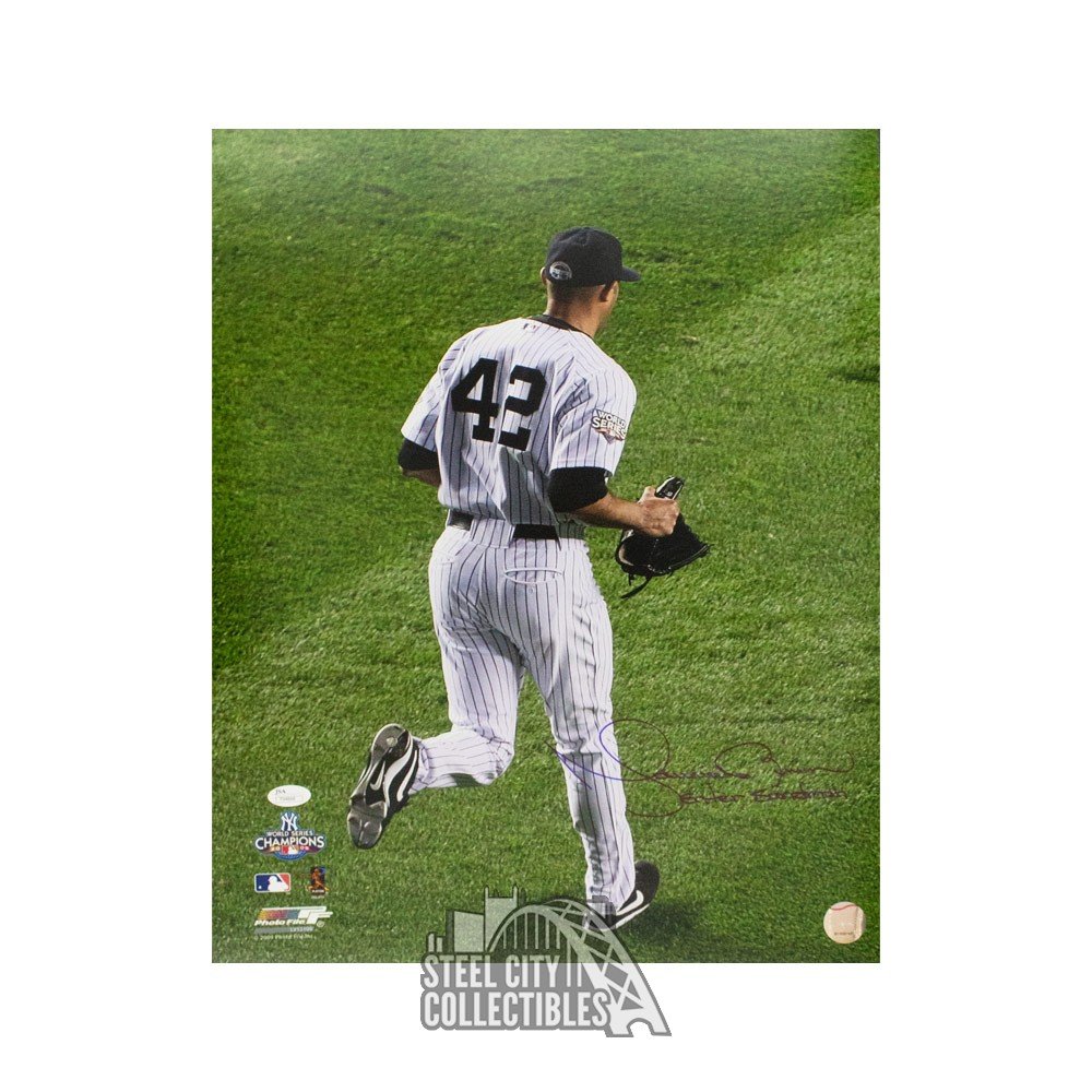 Mariano Rivera Enter Sandman Autographed New York Yankees Nike Baseball  Jersey - JSA COA
