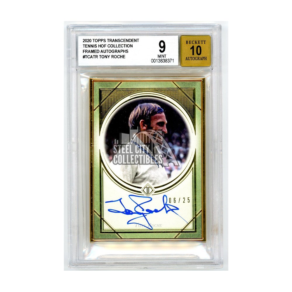 Tony Roche 2020 Topps Transcendent Tennis Autograph Card /25 BGS 9 Auto ...