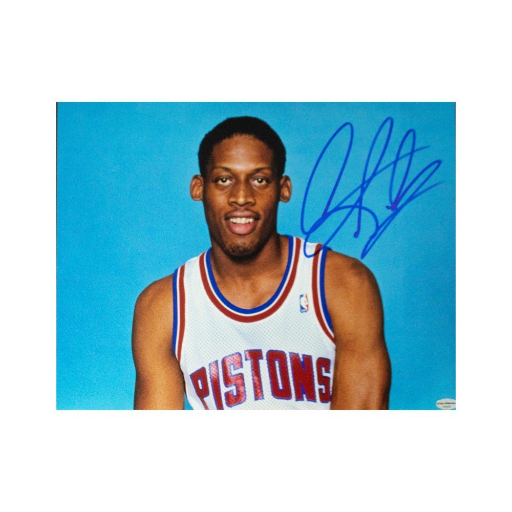 Dennis Rodman Autographed Detroit Pistons 11x14 Photo - Leaf COA ...