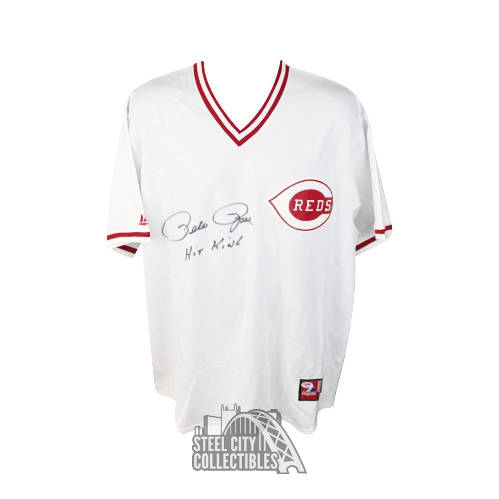 Pete Rose Hit King Autographed Cincinnati Reds Majestic Baseball Jersey -  PSA/DNA COA