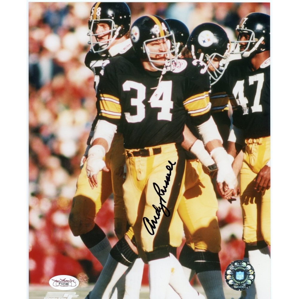 Jack Lambert Pittsburgh Steelers Autographed Black Mitchell & Ness