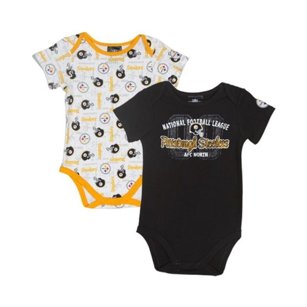 Steelers Black & Gold Longleeve Onesie--2 Pack