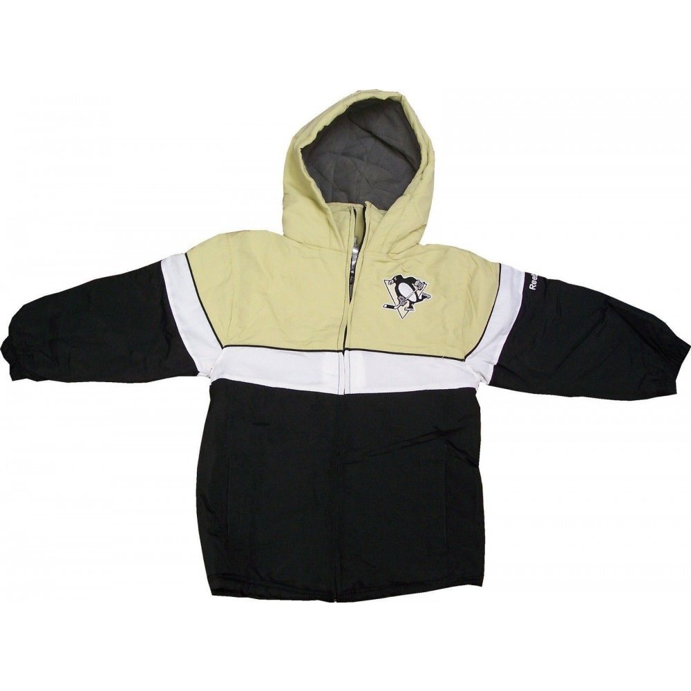 Lids Pittsburgh Penguins Youth Goal Line Full-Zip Hoodie Windbreaker Jacket  - Gold/Black