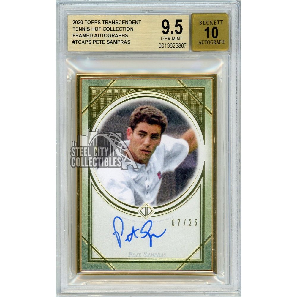 Pete Sampras 2020 Topps Transcendent Tennis Autograph Card 7/25 BGS 9.5 ...