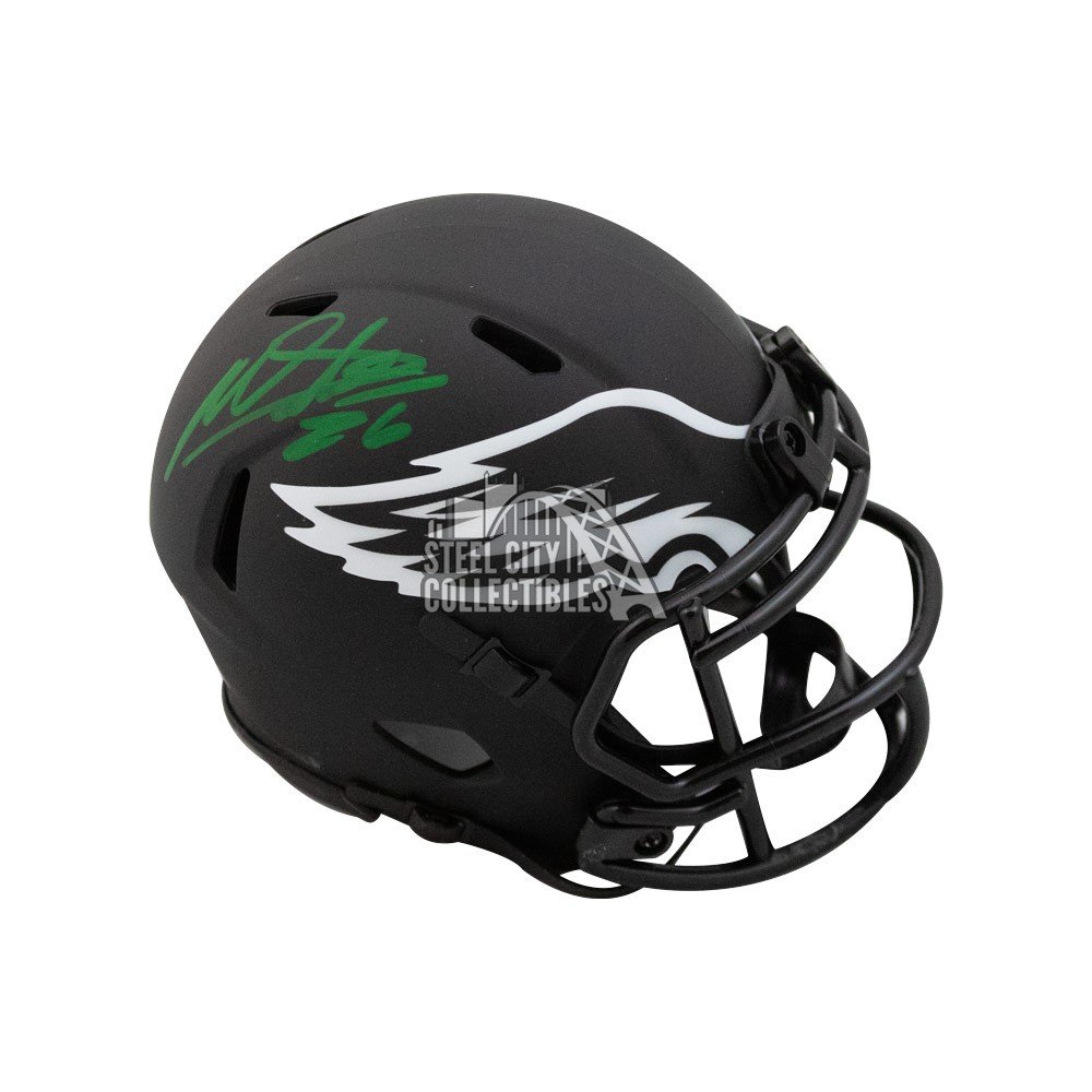 Miles Sanders Philadelphia Eagles Autographed Riddell 2022 on Field Alternate Speed Mini Helmet