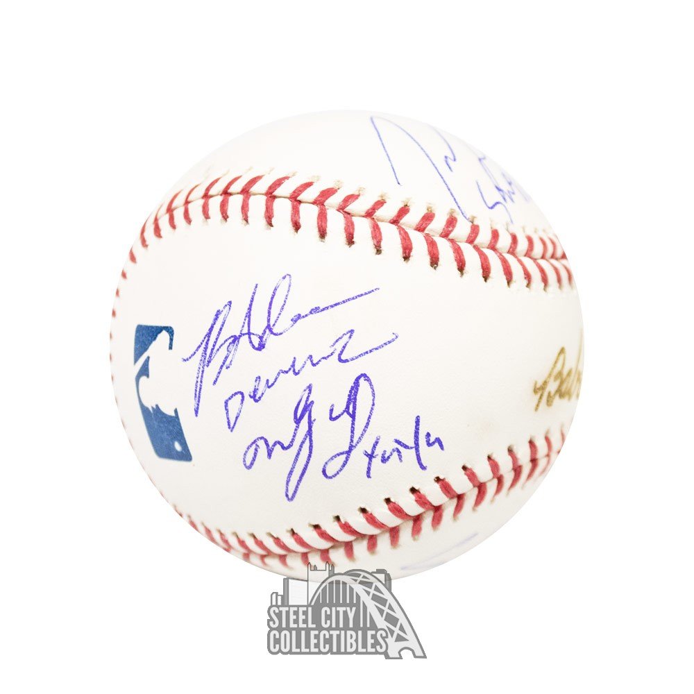 The Sandlot Cast Autographed Replica Babe Ruth Chewed Baseball - 6  Signatures - JSA