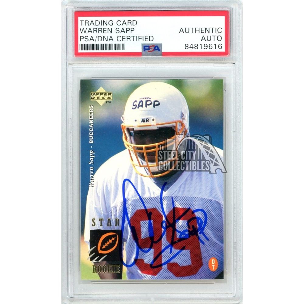 191 Warren Sapp RC - 1995 Metal Football Cards (Star) Graded BGS Auto