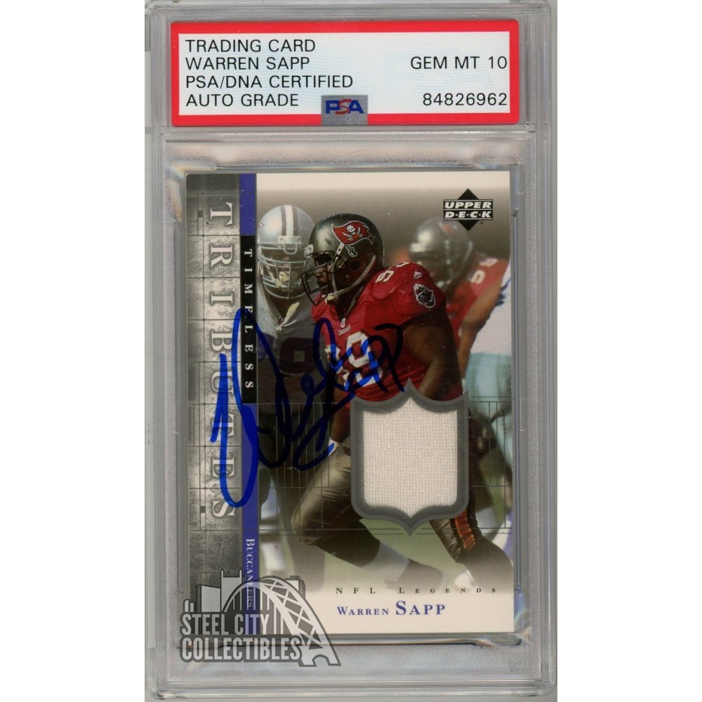 Warren Sapp 2001 Upper Deck SP Authentic Autograph Jersey Card /1066 #SP-WS  PSA/DNA