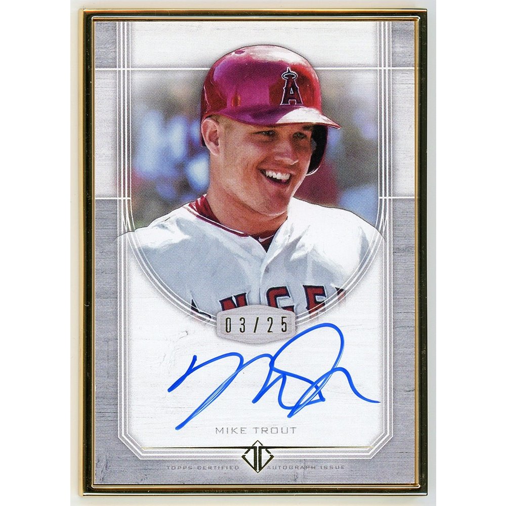 Mike Trout Jr. 2017 Topps Transcendent Gold Frame Autograph Card 13/25