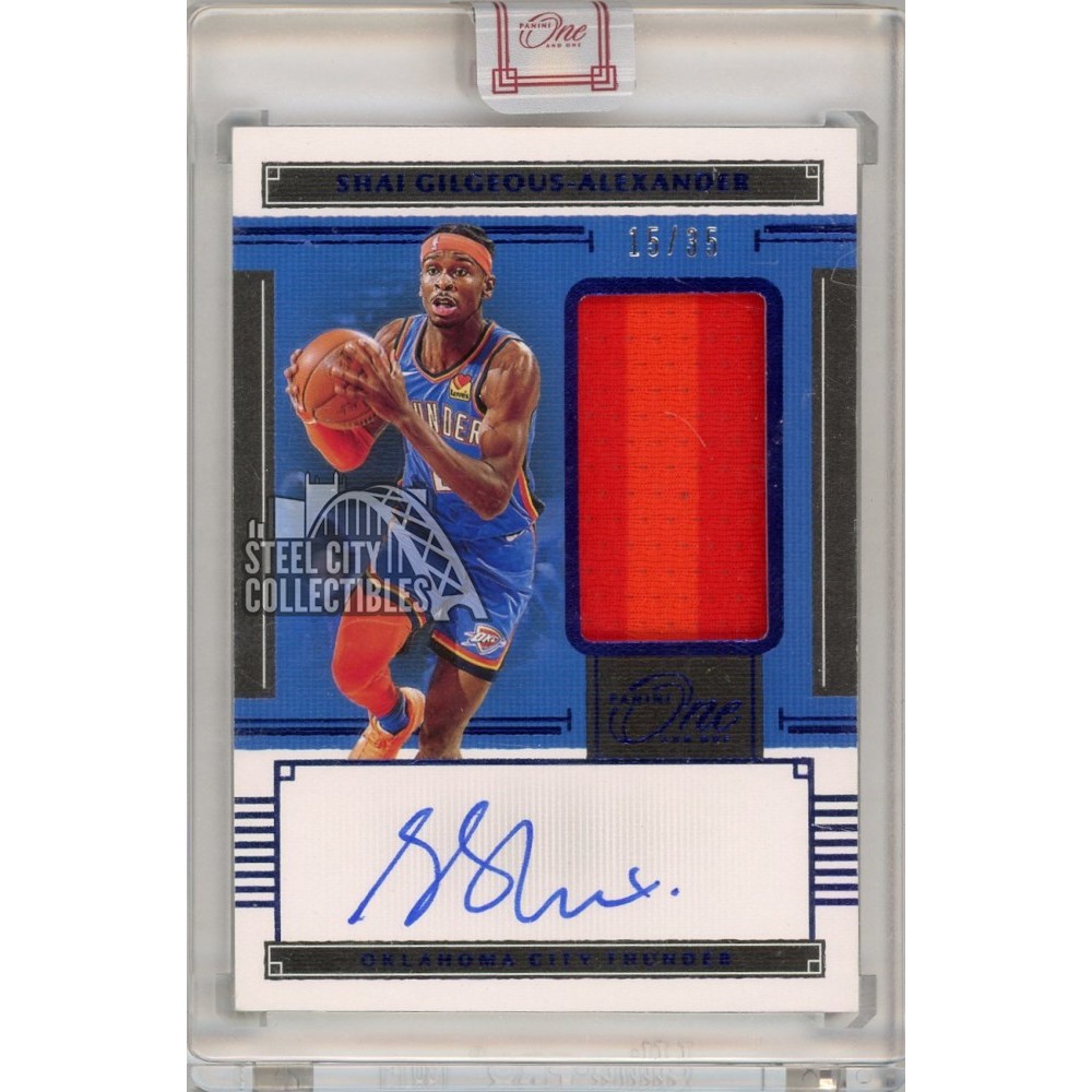 Shai Gilgeous-Alexander 2020-21 Panini One Blue Autograph Patch