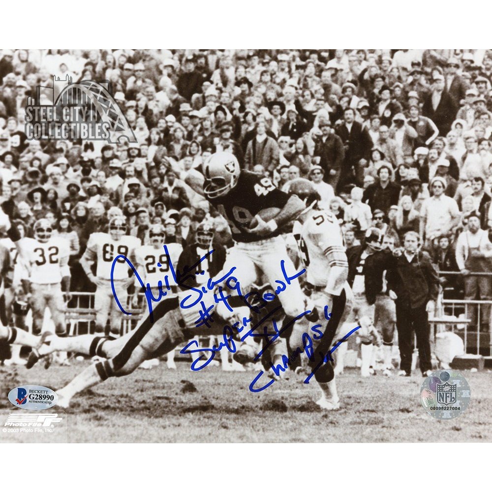 Mike Siani Super Bowl XI Champs Autographed Oakland Raiders 8x10