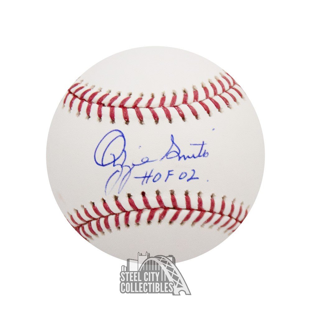 Ozzie Smith Autographed Official Major League Baseball w/ HOF 02