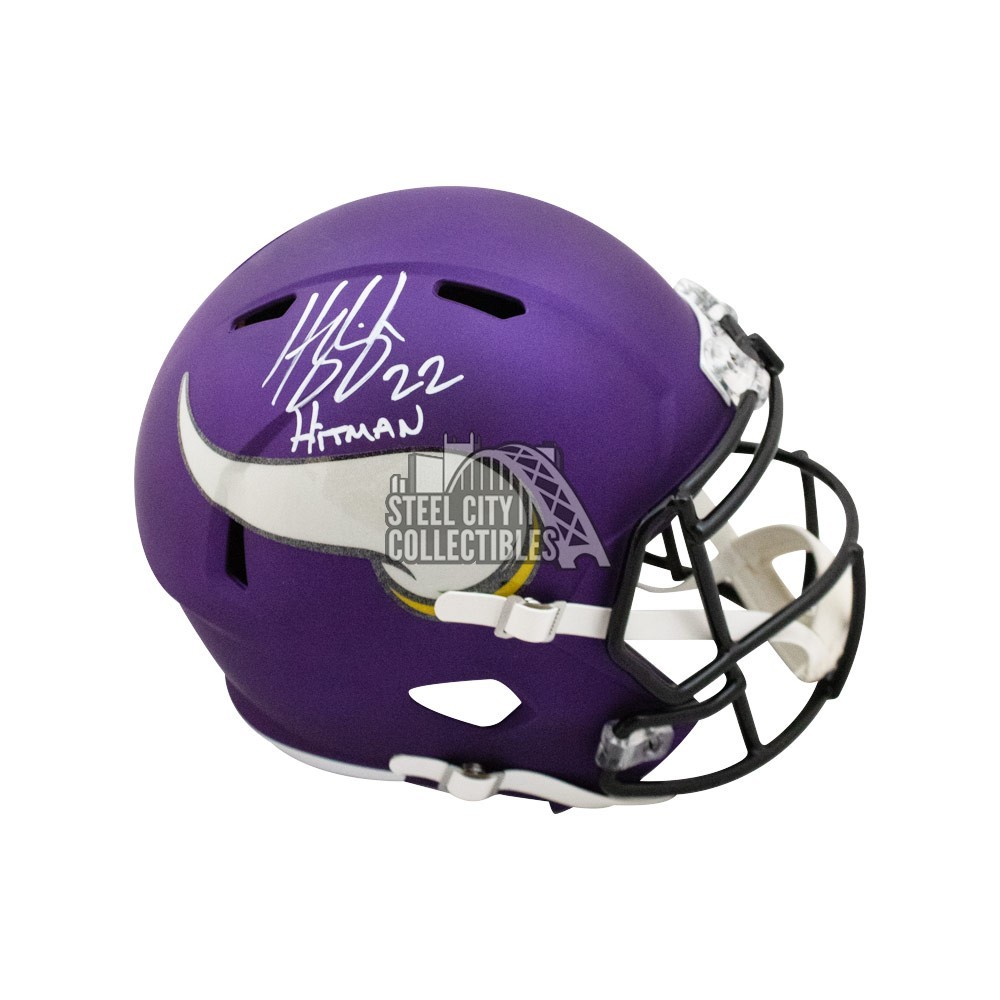 Harrison Smith Hitman Autographed Vikings Speed Replica Full-Size Football  Helmet - JSA COA