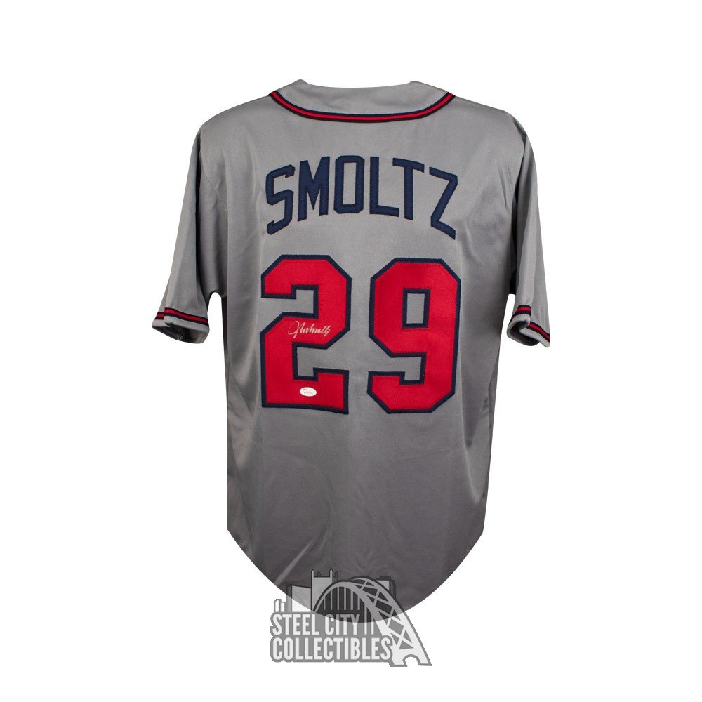 John Smoltz Autographed Atlanta Custom Gray Baseball Jersey - JSA COA
